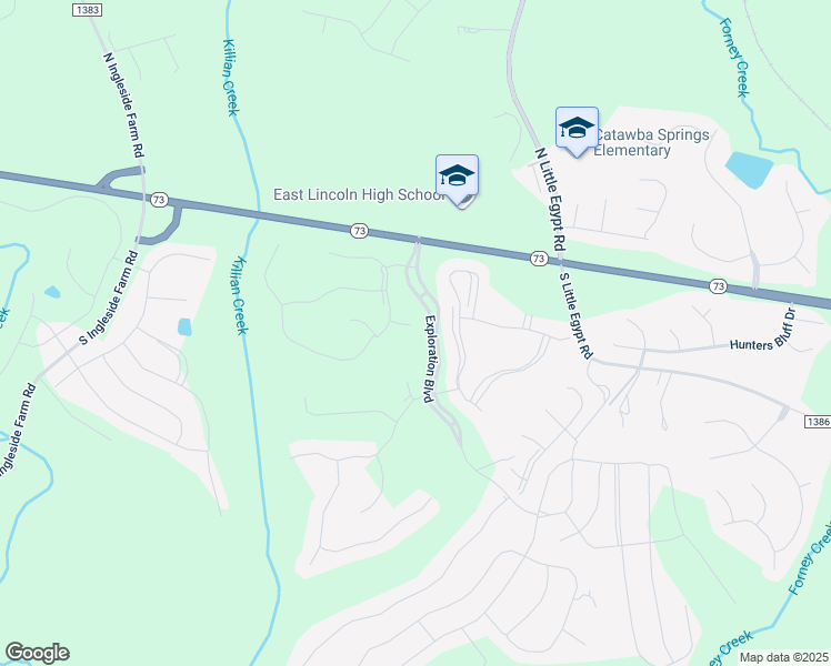 map of restaurants, bars, coffee shops, grocery stores, and more near 5490 Sapwood Court in Stanley