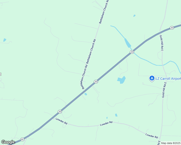 map of restaurants, bars, coffee shops, grocery stores, and more near 2336 Bethlehem Church Road in Gold Hill
