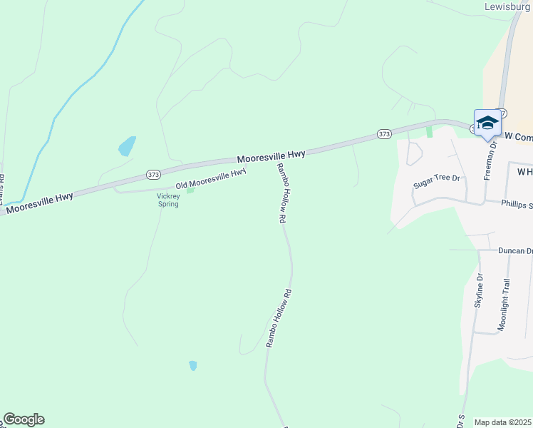 map of restaurants, bars, coffee shops, grocery stores, and more near 2259 Mooresville Highway in Lewisburg