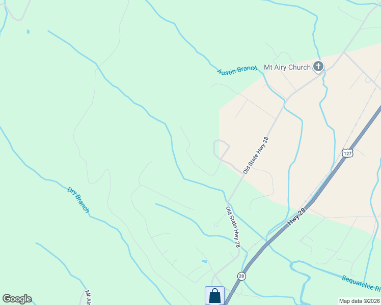 map of restaurants, bars, coffee shops, grocery stores, and more near 109 Brow Road in Dunlap