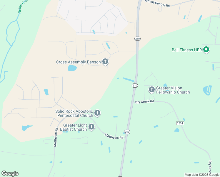 map of restaurants, bars, coffee shops, grocery stores, and more near in Lillington