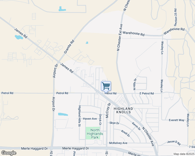 map of restaurants, bars, coffee shops, grocery stores, and more near 254 Petrol Road in Bakersfield