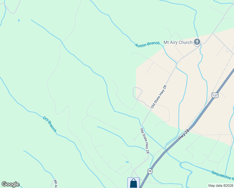 map of restaurants, bars, coffee shops, grocery stores, and more near 109 Brow Road in Dunlap