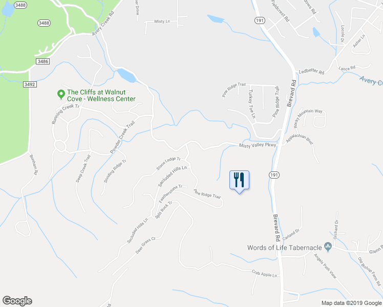 map of restaurants, bars, coffee shops, grocery stores, and more near 208 Secluded Hills Lane in Arden