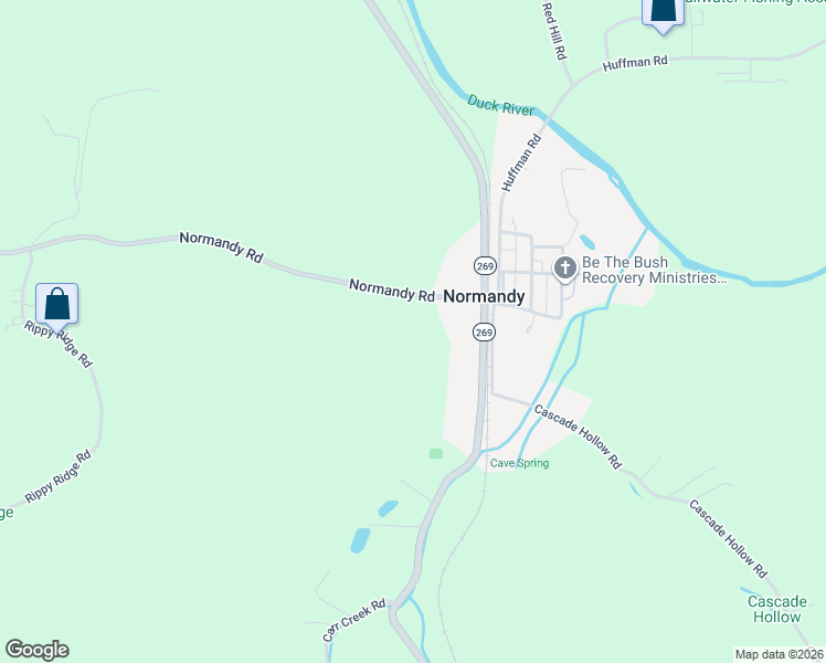 map of restaurants, bars, coffee shops, grocery stores, and more near 1220 Normandy Road in Normandy