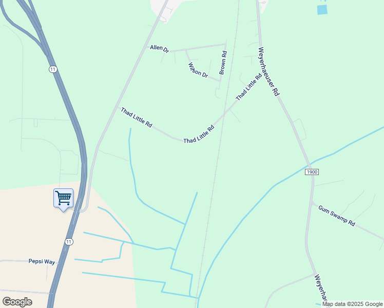 map of restaurants, bars, coffee shops, grocery stores, and more near 260 Thad Little Road in Ayden