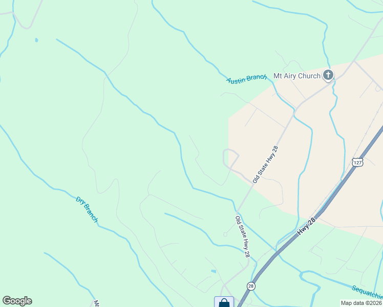 map of restaurants, bars, coffee shops, grocery stores, and more near 109 Brow Road in Dunlap