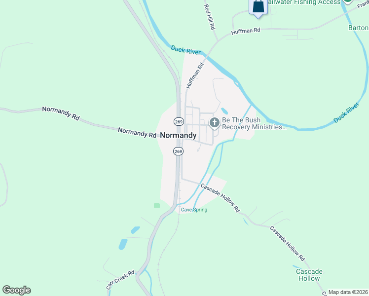 map of restaurants, bars, coffee shops, grocery stores, and more near 1 Cascade Hollow Road in Normandy