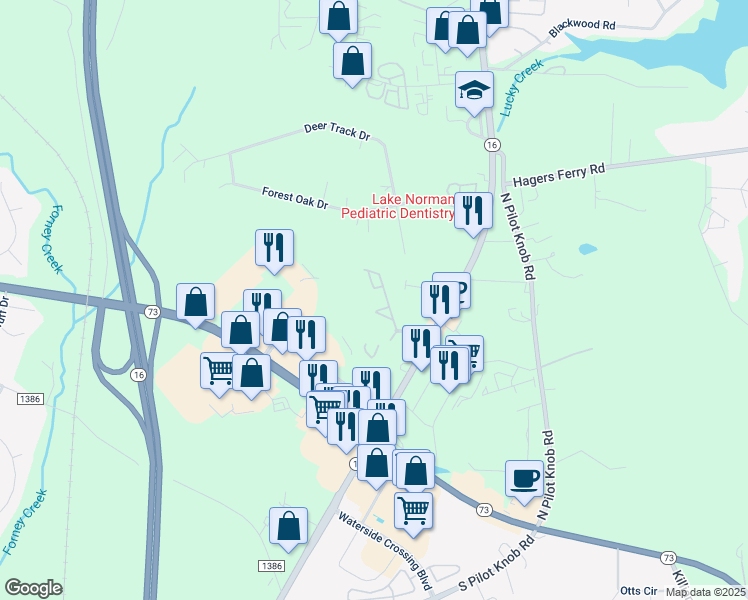 map of restaurants, bars, coffee shops, grocery stores, and more near 6857 Riverwalk Loop in Denver