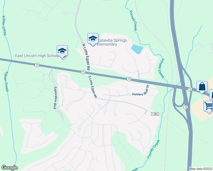 map of restaurants, bars, coffee shops, grocery stores, and more near 171 Highland Woods Drive in Denver