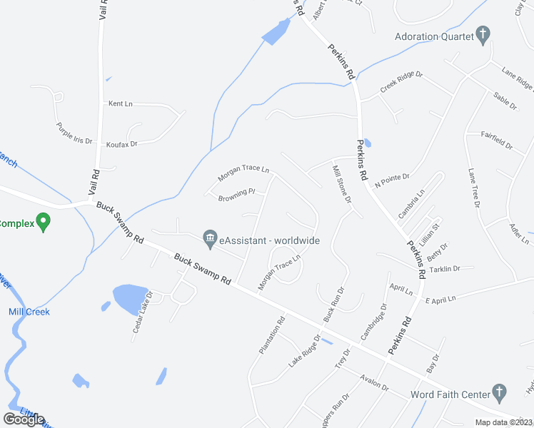 map of restaurants, bars, coffee shops, grocery stores, and more near 300 Weatherby Drive in Goldsboro