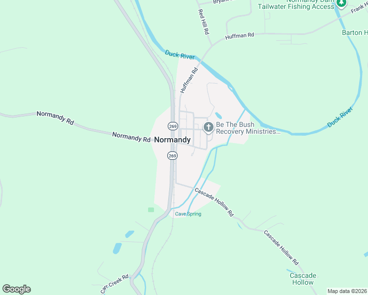 map of restaurants, bars, coffee shops, grocery stores, and more near 1 Cascade Hollow Road in Normandy