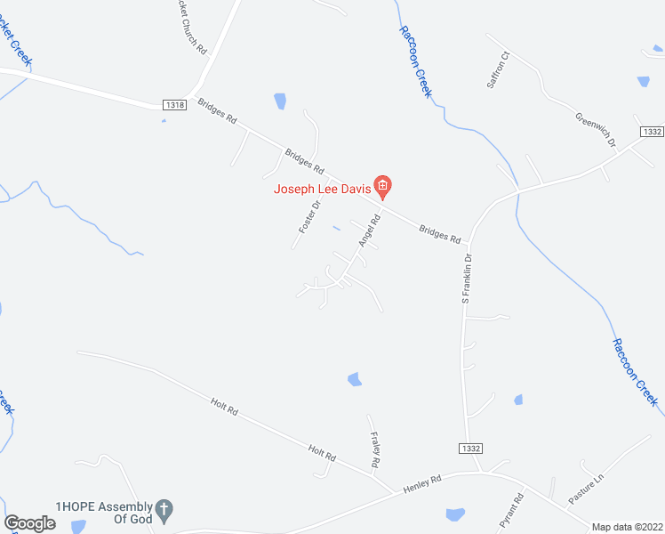 map of restaurants, bars, coffee shops, grocery stores, and more near 258 Angel Road in Sanford