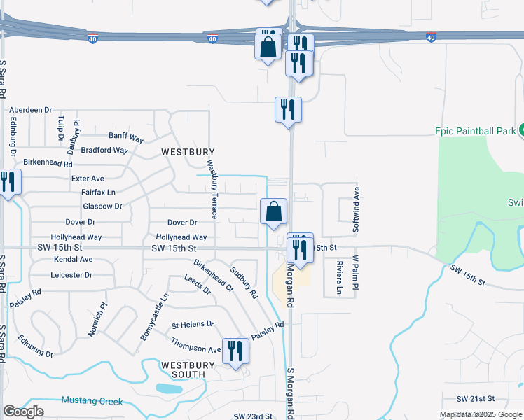 map of restaurants, bars, coffee shops, grocery stores, and more near 1416 Selborne Place in Yukon