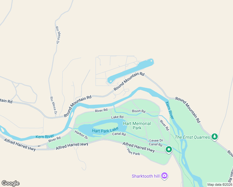 map of restaurants, bars, coffee shops, grocery stores, and more near 10421 Round Mountain Road in Bakersfield