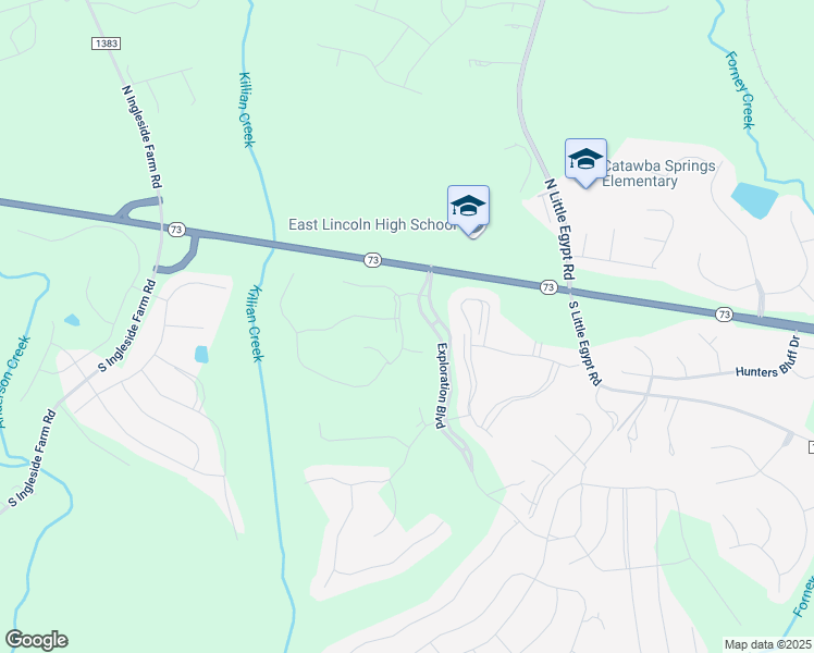 map of restaurants, bars, coffee shops, grocery stores, and more near 332 Broadleaf Drive in Stanley