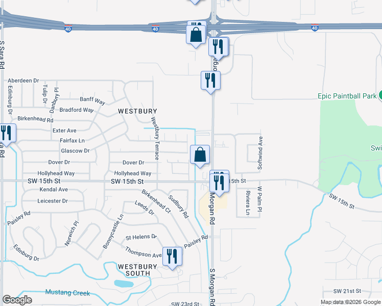 map of restaurants, bars, coffee shops, grocery stores, and more near 1416 Selborne Place in Yukon