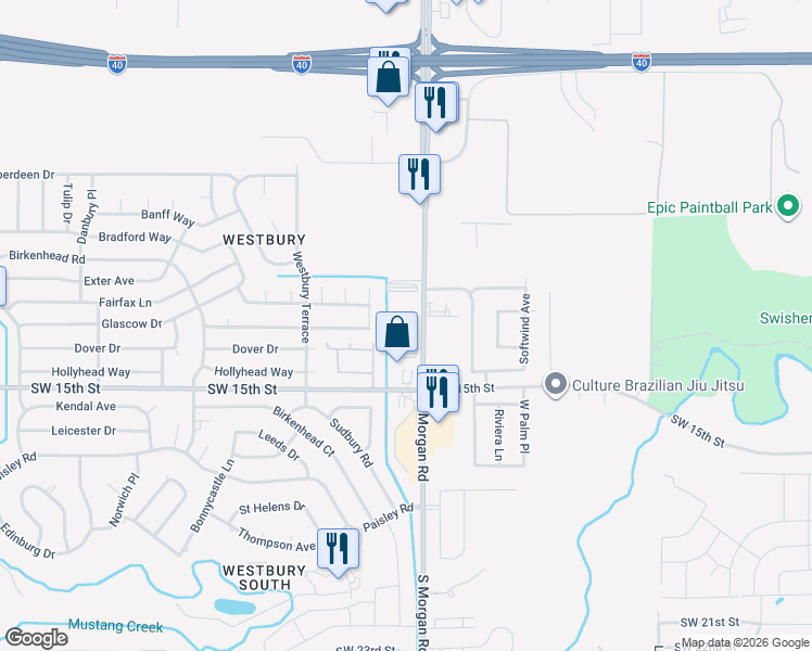 map of restaurants, bars, coffee shops, grocery stores, and more near 1416 Selborne Place in Yukon