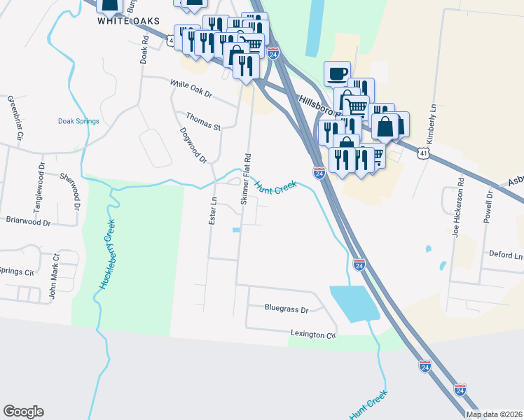 map of restaurants, bars, coffee shops, grocery stores, and more near 78 Liberty Court in Manchester