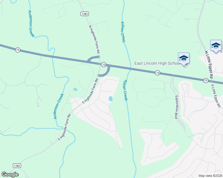 map of restaurants, bars, coffee shops, grocery stores, and more near 329 Secretariat Drive in Iron Station