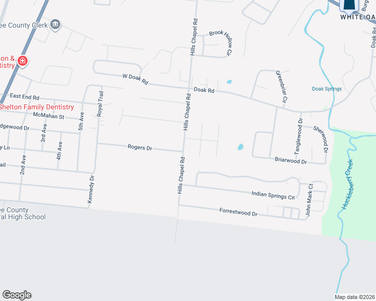 map of restaurants, bars, coffee shops, grocery stores, and more near 1810 Hills Chapel Road in Manchester