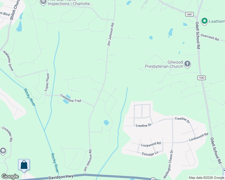 map of restaurants, bars, coffee shops, grocery stores, and more near 2864 Jim Johnson Road in Concord