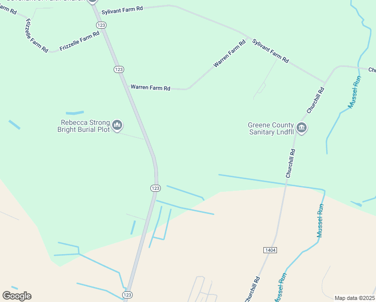 map of restaurants, bars, coffee shops, grocery stores, and more near Highway 123 North in Greene County