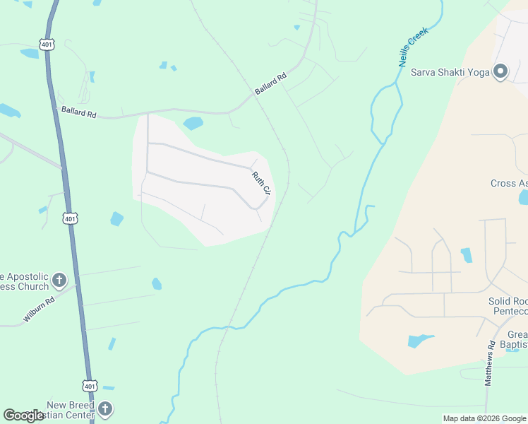 map of restaurants, bars, coffee shops, grocery stores, and more near 520 Ruth Circle in Fuquay-Varina