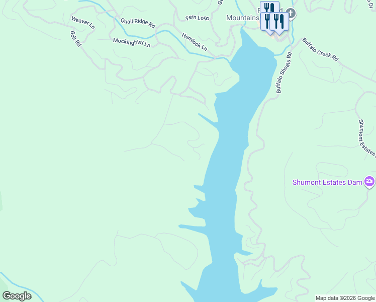 map of restaurants, bars, coffee shops, grocery stores, and more near 104 Waters Edge Court in Lake Lure