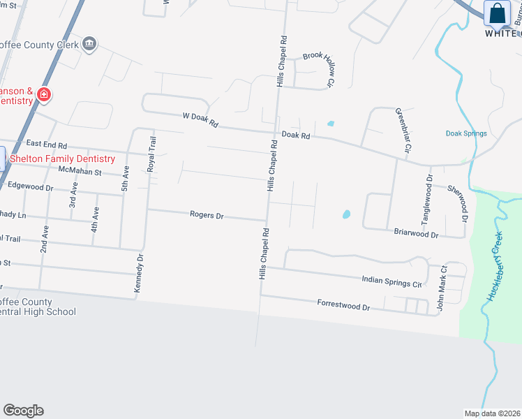 map of restaurants, bars, coffee shops, grocery stores, and more near 1810 Hills Chapel Road in Manchester