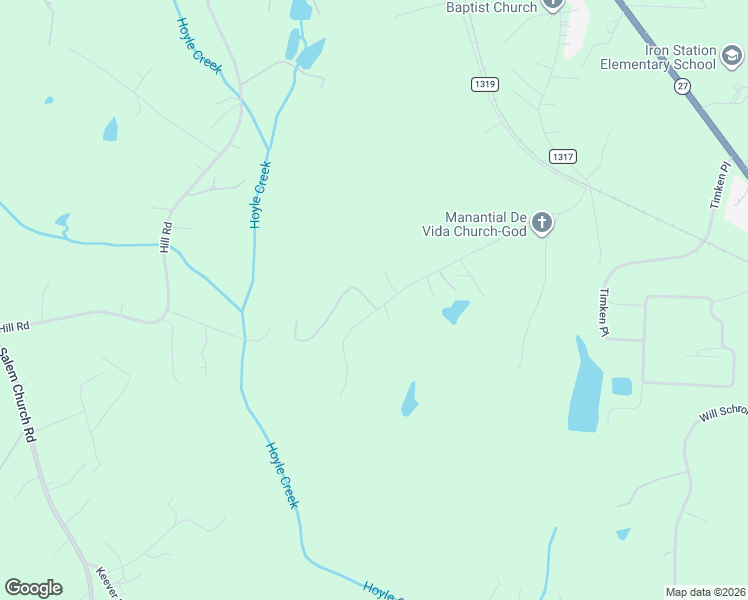 map of restaurants, bars, coffee shops, grocery stores, and more near 2595 Southmont Road in Iron Station