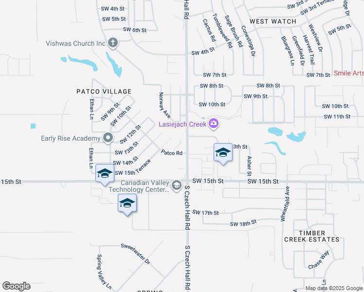 map of restaurants, bars, coffee shops, grocery stores, and more near 1316 Garden Gate Drive in Yukon