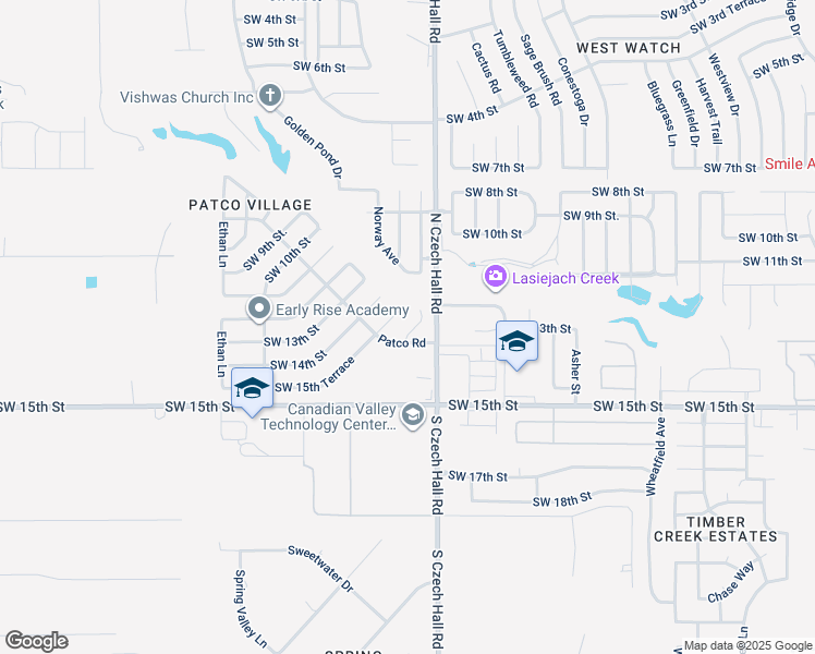 map of restaurants, bars, coffee shops, grocery stores, and more near 1316 Garden Gate Drive in Yukon