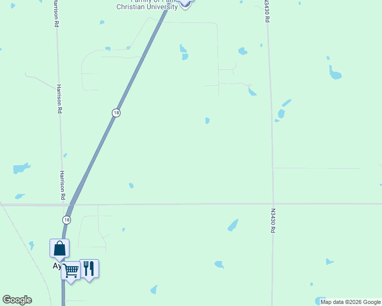 map of restaurants, bars, coffee shops, grocery stores, and more near E1080 Road in Shawnee
