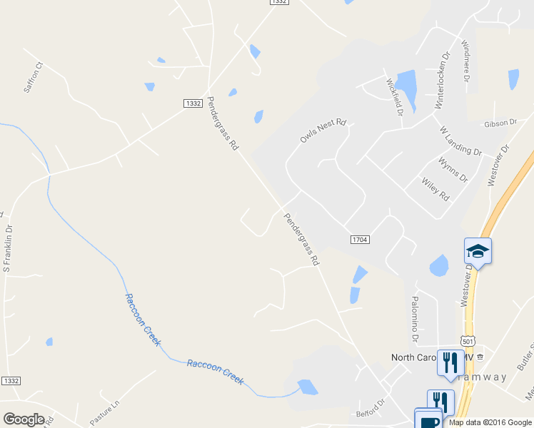 map of restaurants, bars, coffee shops, grocery stores, and more near 4906 Simpson Drive in Sanford