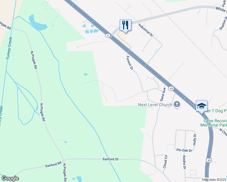 map of restaurants, bars, coffee shops, grocery stores, and more near 1051 Woodland Drive in Henderson