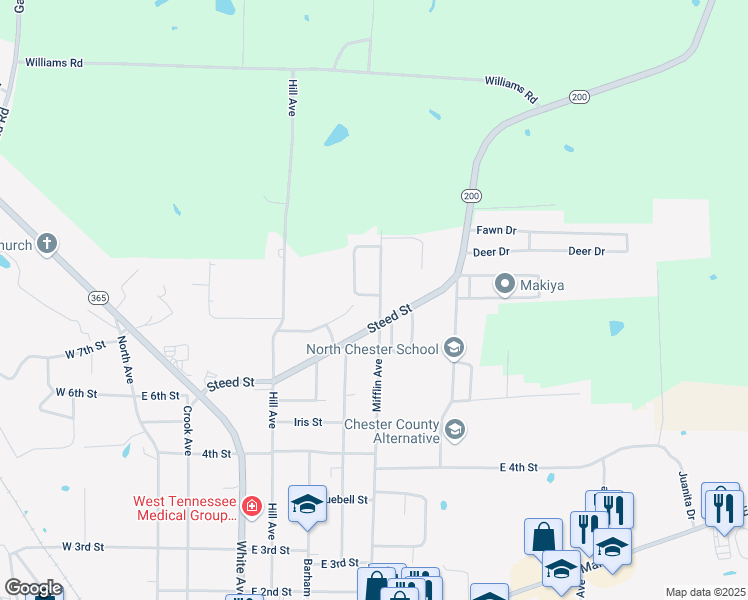 map of restaurants, bars, coffee shops, grocery stores, and more near 721 Mifflin Avenue in Henderson