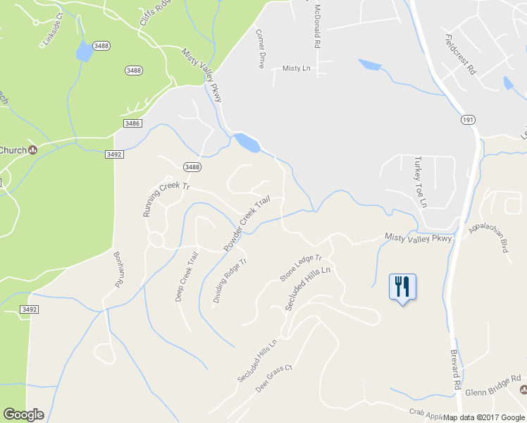 map of restaurants, bars, coffee shops, grocery stores, and more near 24 Powder Creek Trail in Arden