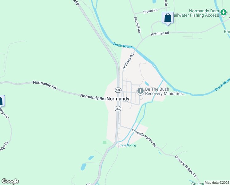 map of restaurants, bars, coffee shops, grocery stores, and more near in Normandy