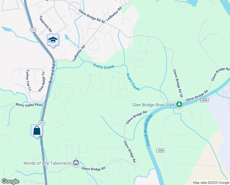 map of restaurants, bars, coffee shops, grocery stores, and more near 58 Lance Road in Arden
