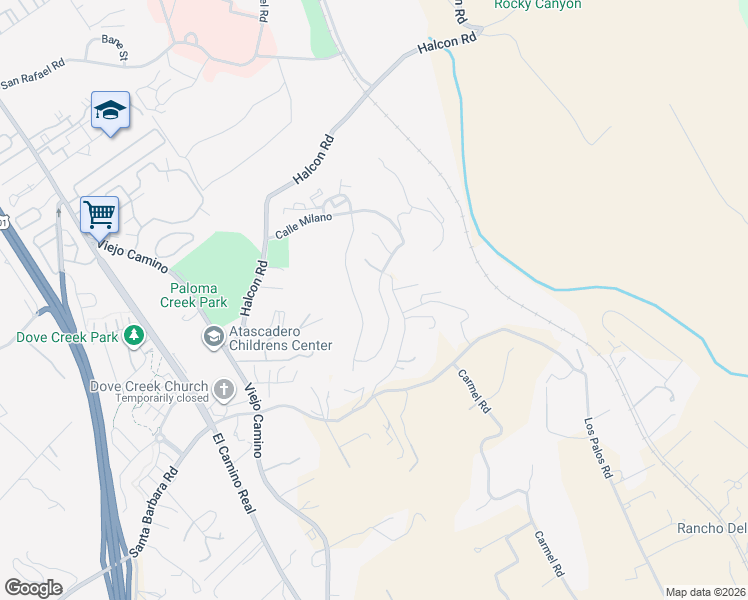 map of restaurants, bars, coffee shops, grocery stores, and more near 11240 Avion Road in Atascadero