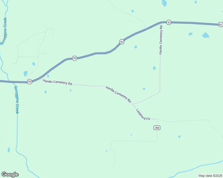 map of restaurants, bars, coffee shops, grocery stores, and more near Hardin Cemetery Road in Bee Branch