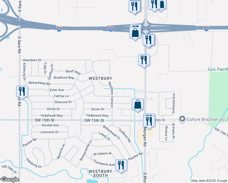 map of restaurants, bars, coffee shops, grocery stores, and more near 1313 Leigh Circle in Yukon