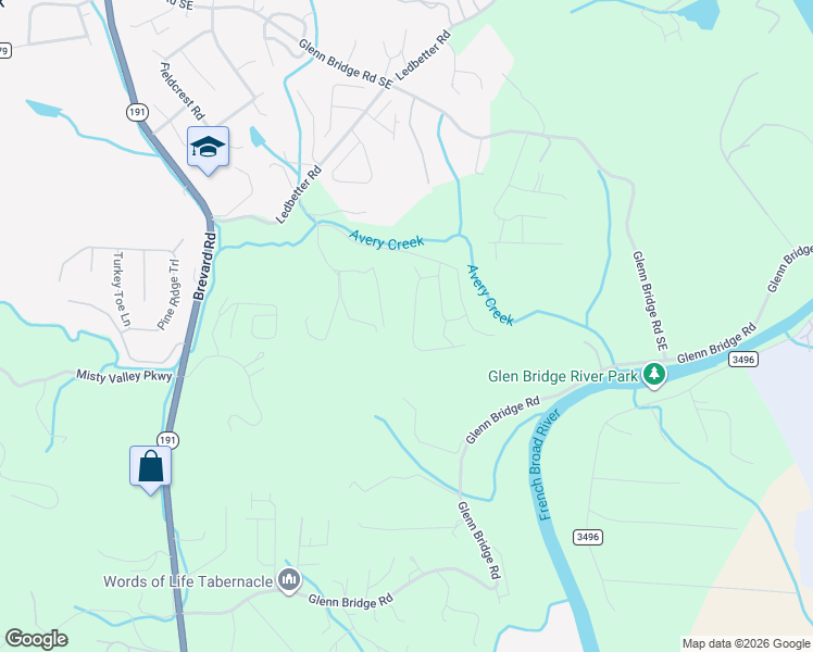 map of restaurants, bars, coffee shops, grocery stores, and more near 58 Lance Road in Arden