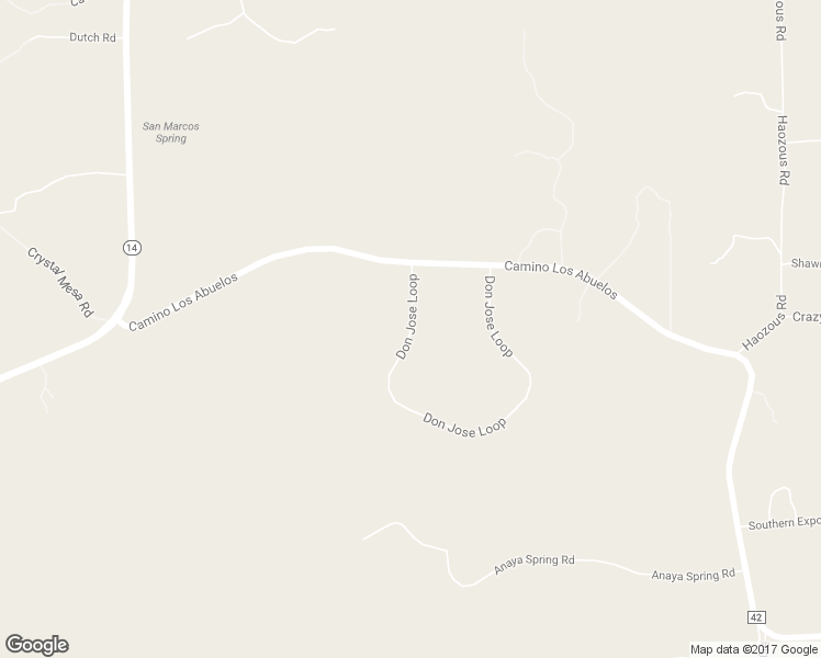 map of restaurants, bars, coffee shops, grocery stores, and more near 14 Don Jose Loop in Santa Fe