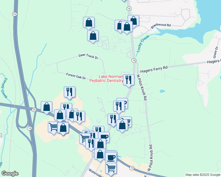 map of restaurants, bars, coffee shops, grocery stores, and more near 7847 Deer Track Drive in Denver