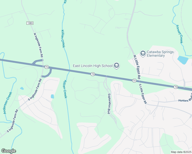 map of restaurants, bars, coffee shops, grocery stores, and more near 6384 North Carolina 73 in Denver