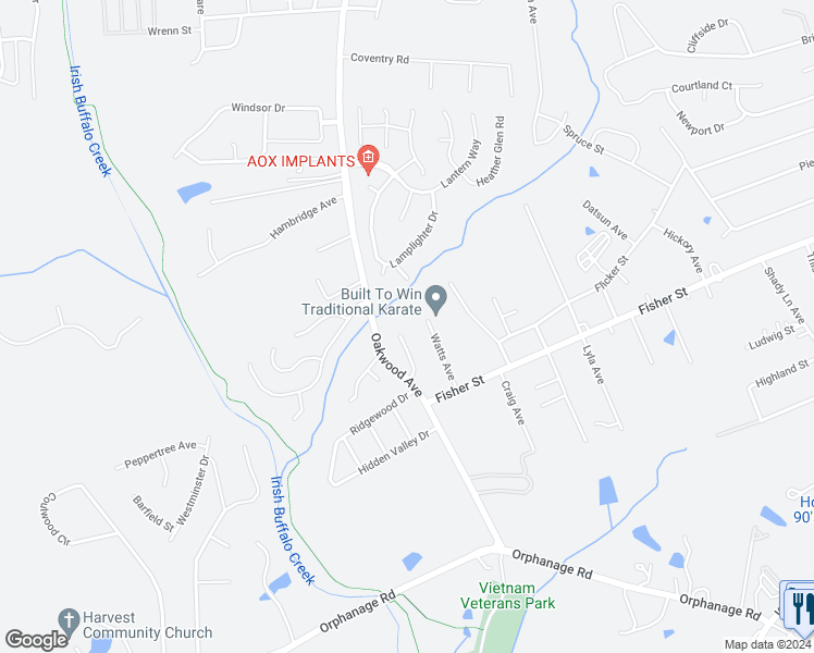 map of restaurants, bars, coffee shops, grocery stores, and more near 1019 Cambrook Court in Concord