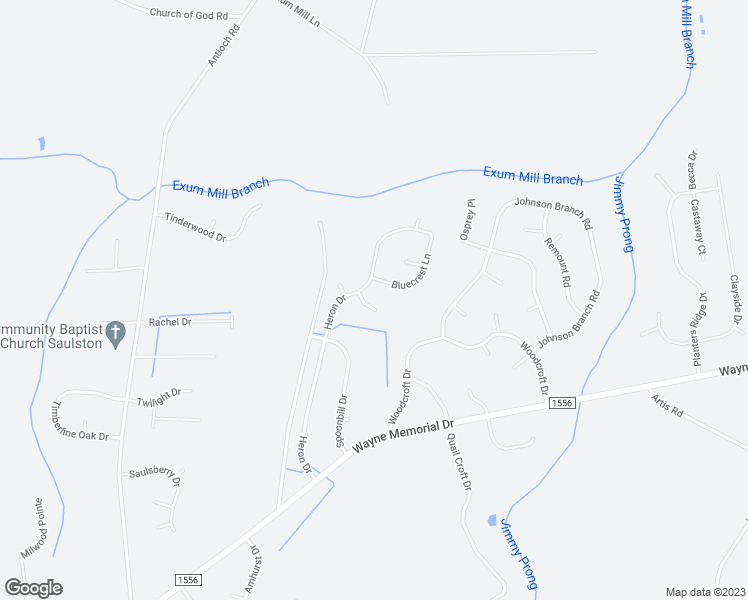 map of restaurants, bars, coffee shops, grocery stores, and more near 103 Marshview Place in Goldsboro