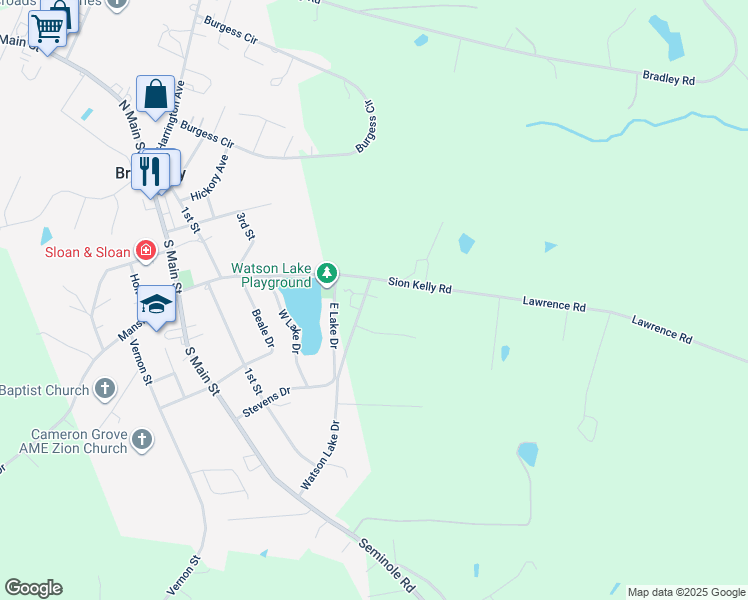 map of restaurants, bars, coffee shops, grocery stores, and more near 320 Watson Lake Drive in Broadway